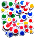 Erineva suurusega silmad m&auml;nguasjadele, 50 tk.