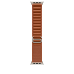 Apple watch 49mm Terra Cotta Alpine&nbsp;Loop -&nbsp;Medium - Natural Titanium Finish - MFTC4ZM/A