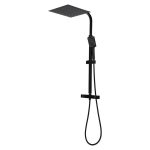 Termostaatiline du&scaron;ikomplekt termostaadi, pea- ja k&auml;sidu&scaron;iga, must, 70&ndash;105 cm