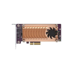 Telefoni m&auml;lukaart M.2 adapter PCI-le - QNAP SYSTEMS - QM2-2S-220A - Kuld - PCIe 2.0 - M.2 22110/2280