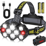 Laetav LED-pealamp 1000 luumenit USB Type-C, veekindel, lisafunktsioonidega.