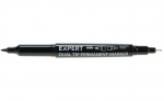Permanentne kahepoolne marker Expert (84.310.10), must, 1,0 mm ja 0,5 mm