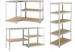 Metallist riiul 180x120x40cm, 5 riiulit, 150kg/riiul, garaažile, lattu