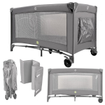 Reisivoodi, kokkupandav m&auml;nguaedik beebidele, madratsiga, 2in1