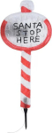 Valgustatud j&otilde;ulukaunistus Santa Stop Here