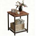 Kvadraatne abilaud riiuliga retro vintage loft 55 cm