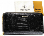 Naiste ehtsast nahast rahakott Rovicky, must