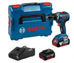 Akutoitel t&ouml;&ouml;tav puur-kruvikeeraja Bosch GSR 18V-55, 18 V, 2 aku ja laadijaga