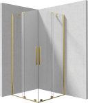 Ruudukujuline Du&scaron;ikabiin Deante Prizma KPNZP09P09, 90x90 cm, Gold