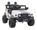 &Uuml;hekohaline laste elektriauto Toyota FJ Cruiser, valge