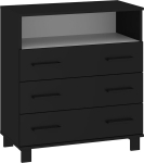 Kummut Meblocross 3SP, must/valge