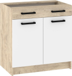 K&ouml;&ouml;gikapp Meblocross Korfu KOR-08-S80-1SZ, tamm/valge