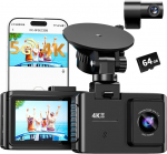 Videosalvesti, ees ja taga, 4K, 64 GB kaardiga