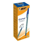 Stylos bille - Bic - Cristal - Bo&icirc;te de 20 - Couleur bleue - Pointe moyenne