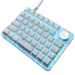 G50 MK45 Mini RGB Mechaninė Klaviatūra su Numpad Rankenėle - Balta be RGB, Rudas jungiklis