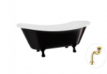 Vann Besco Amelia B&W 190, Black/White+Black, sifooniga Klik-klak Gold