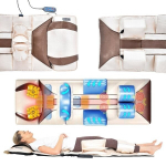 Vibreeriv seljamassaažimatt tugitooli madratsile 170x60 cm valge