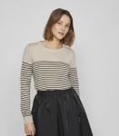 Vila naiste pullover 14089537*01, beež/must 5715359178755, XS