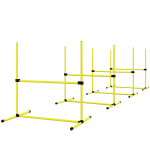 Koerte Agility komplekt, t&otilde;kked/slalomikepid/maapulgad, kandekott, vastupidav, kollane