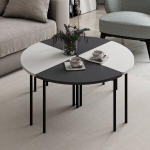 Kohvilaud Asir Emma - 8920, 90x42x42 cm, valge/must