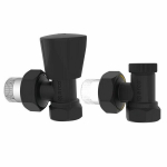 Ventiilide komplekt, radiaatoritele, must, sis./v&auml;l. 1/2"