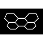 LED Hexagon garaaživalgusti 192W, 6500K, 5 segmenti, 168&times;238 cm