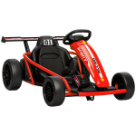 24V elektriline Go-Kart s&otilde;itmiseks ja driftimiseks, nailonrehvid, turvav&ouml;&ouml;, signaalkell, muusika 8-12 aastastele, punane