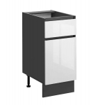 Virtuvės spintelė Dalia D&oacute;ł 40/81 1D1S, balta/pilka