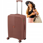 Keskmise suurusega reisikohver Wowbag 7918 M 70L roosakuldne