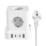 Pistikupesa kuubik USB C-ga ilma kaablita, 5 pistikupesa, 3680 W