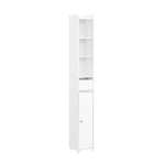 SoBuy Vannitoakapp BZR34-K-W Valge 20x20x145cm