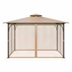 Paviljoni s&auml;&auml;sev&otilde;rk, 275x340x220 cm, khaki, v&otilde;rkkardin