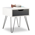 Abilaud 44x40x40cm., valge/hall/must