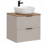 Vannitoakapp koos tualettruumiga, hingedega, kasmiir/tammepuust ADEL 60,6 x 46 x 59,2 cm