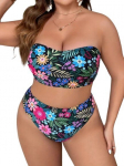 K&otilde;rge v&ouml;&ouml;kohaga kaheosaline bikiini (Plus Size)