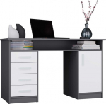 Kirjutuslaud Black Red White Ada 125, valge/hall