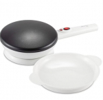 Elektriline valge malmist pannkoogipann potiga, &otilde;nnelikud inimesed, andy