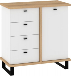 Meblocross Cross CRO-04 1D4S kummut &ndash; Kremonos tamm/valge