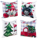 Dekoratiivsete j&otilde;ulupadjakatete komplekt, 4 tk.