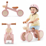 Nelikohaline neljarattaline tasakaaluratas TOBI MINI korviga &ndash; HyperMotion, roosa