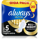 Always Ultra Secure Night Extra Size 5 h&uuml;gieenisidemed tiibadega, 10 tk.