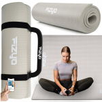 Jooga ja pilatese spordimatt NBR 190 x 60 cm, paksus 1,5 cm, Sporto kilimėlis jogai ir pilatesui NBR 190 x 60 cm, 1,5 cm storio