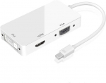 HDMI VGA DVI adapter, valge