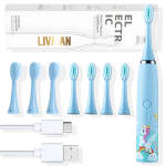 Elektriline hambahari LIVMAN DM-108 lastele, millel on 4 harjamisrežiimi ja 7 lisapead, 1W
