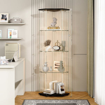 Vitriinkapp, LED-valgusriba, must, 60 &times; 40 &times; 162 cm