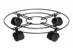 4Living metallist lillepoti alusratastega 30 cm &ndash; stiilne tugi sinu taimedele