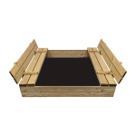 Liivakast aluskattega FOXY KIDS, pruun, 120x120 cm