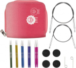 KnitPro Zing Starter kit, kudumistarvikute komplekt algajatele, 13cm, vahetatavate varraste komplekt