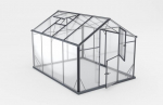 Kasvuhoone Gampre Sanus klaas L-7, karastatud klaas, must 2,9 &times; 2,2 m