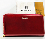 Naiste ehtsast nahast rahakott Rovicky, punane